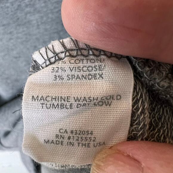 Anthropologie Dolan Sweatshirt Womens Size XS Gray Cold Shoulder Cotton Blend - Picture 11 of 12